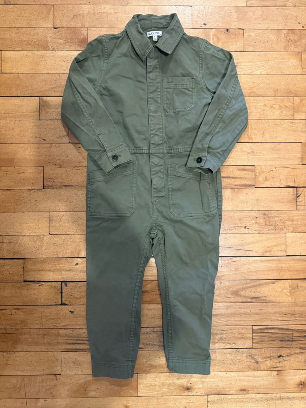 ALEX MILL Kids - Olive Green Utility Coveralls